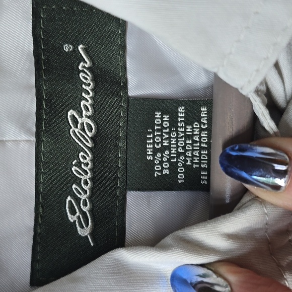 Eddie Bauer Khaki Trench Coat Medium - Picture 2 of 7